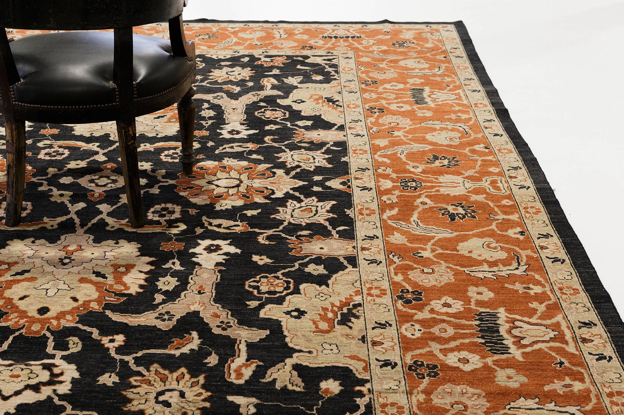 Mehraban Natural Dye Sultanabad Style Rug D5228 Divine (Handgeknüpft) im Angebot