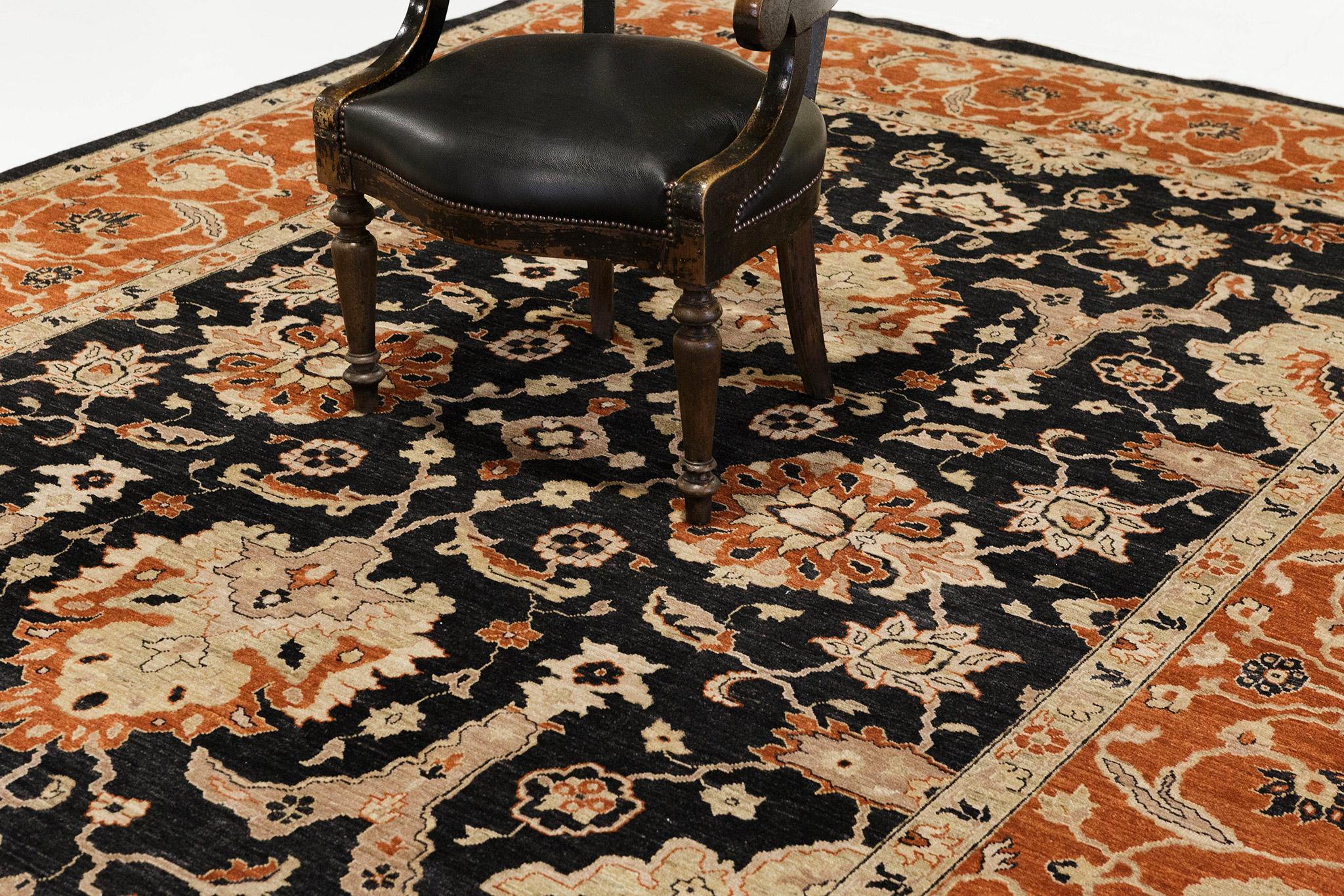 Mehraban Natural Dye Sultanabad Style Rug D5228 Divine (Wolle) im Angebot