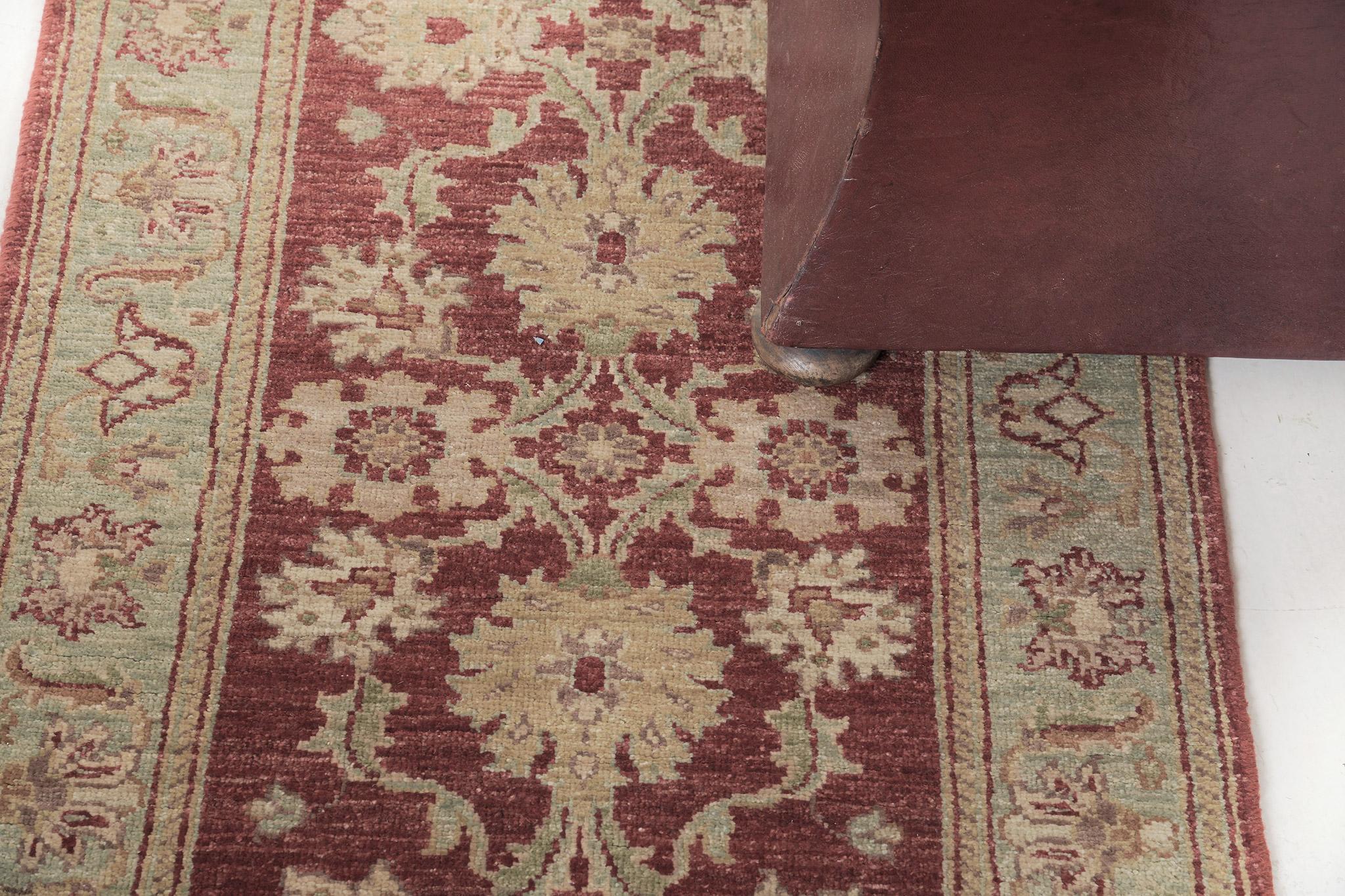 Contemporary Mehraban Natural Dye Sultanabad Style Runner Bliss D5050 For Sale