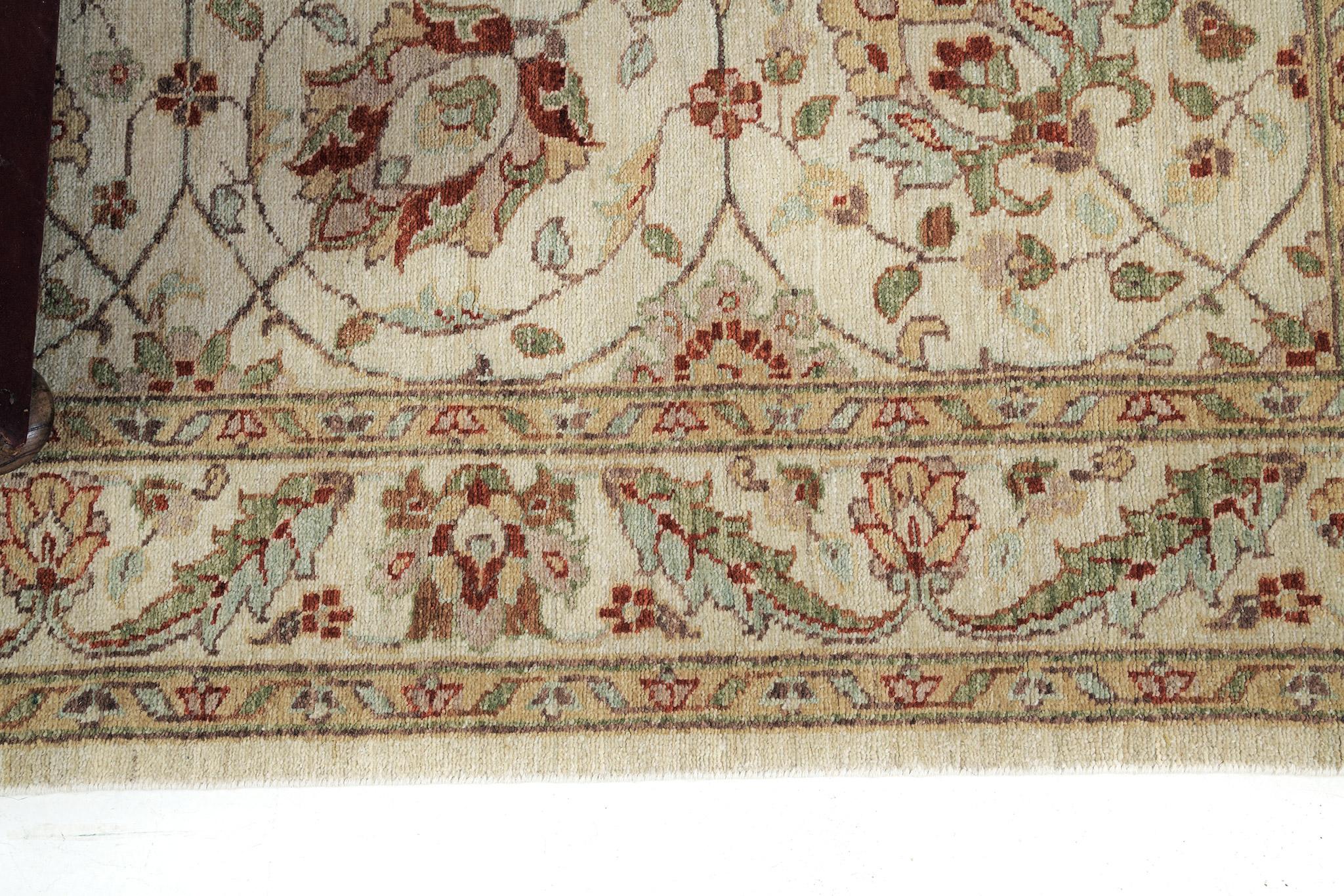 Contemporary Mehraban Natural Dye Sultanabad Style Runner Divine Collection For Sale
