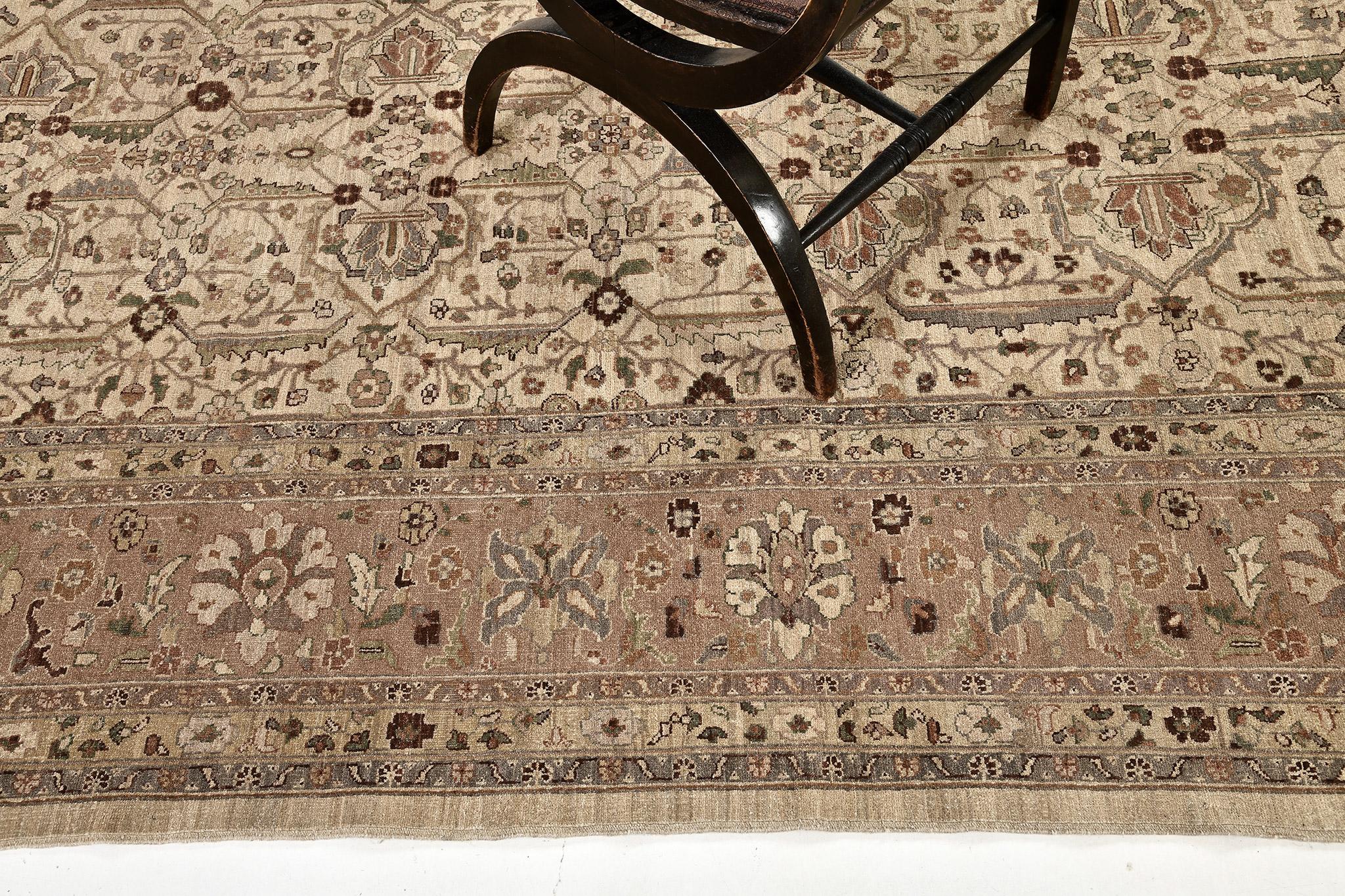 Mehraban - Tapis Tabriz à motif de teinture naturelle D525252 Fable Neuf - En vente à WEST HOLLYWOOD, CA