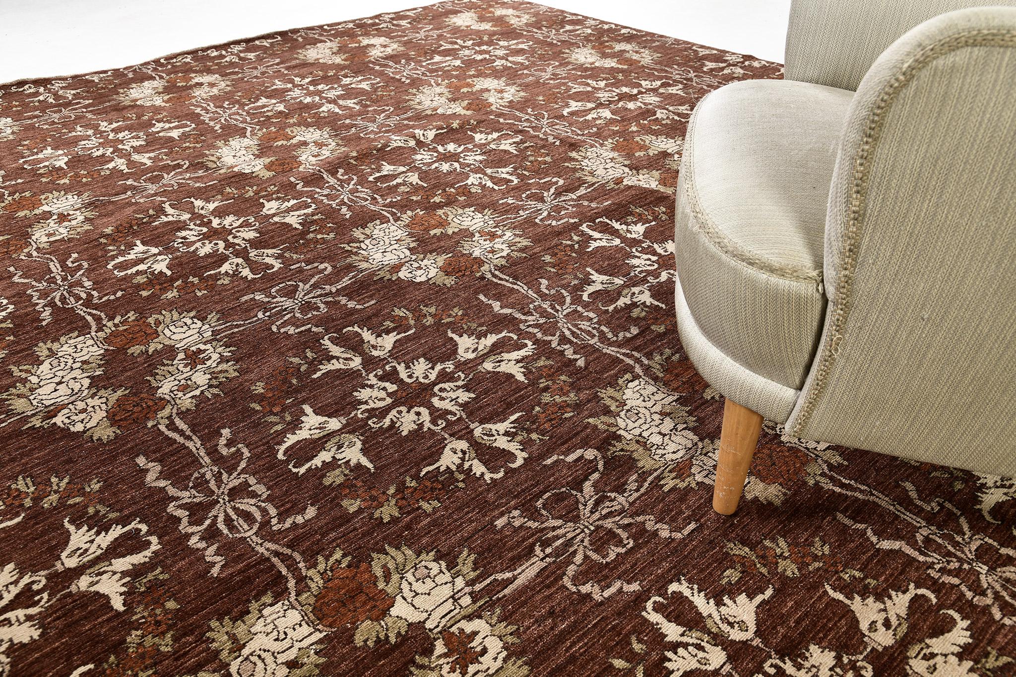 Mehraban Natural Dye Transitional Design Rug D5069 Bliss In New Condition For Sale In WEST HOLLYWOOD, CA