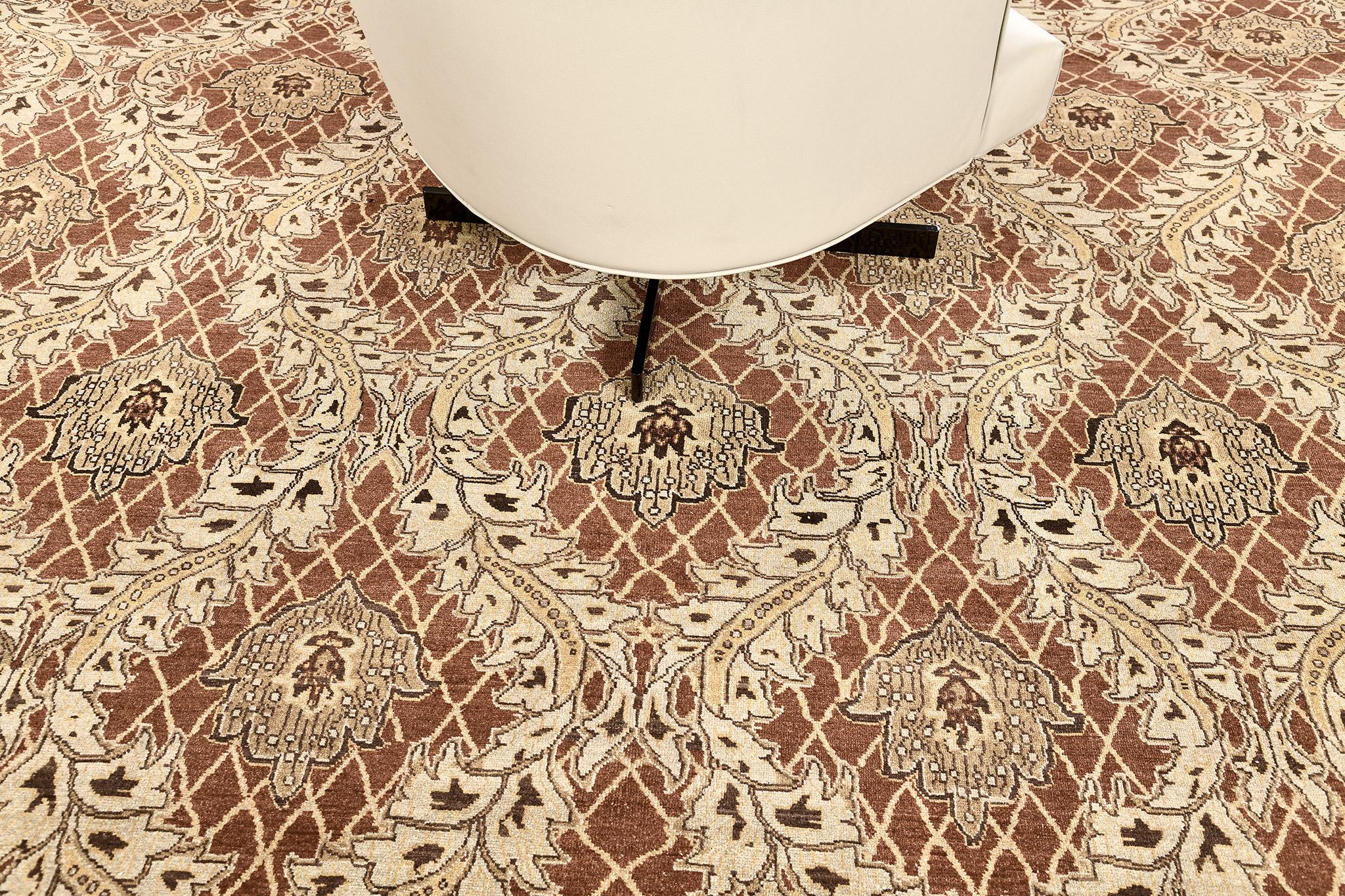 Afghano Mehraban Rugs con tintura naturale e design di transizione D5262 Bliss in vendita