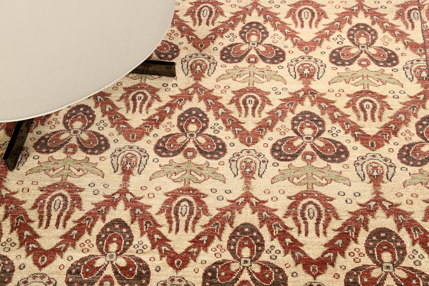 Afghano Mehraban Rugs, Tappeto Quadrato Transitorio con Tintura Naturale in vendita