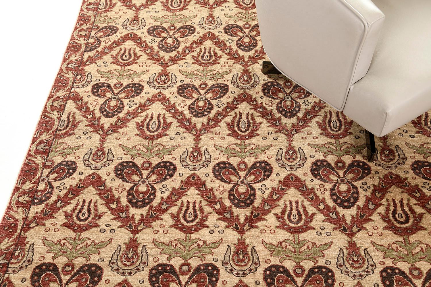 XXI secolo e contemporaneo Mehraban Rugs, Tappeto Quadrato Transitorio con Tintura Naturale in vendita