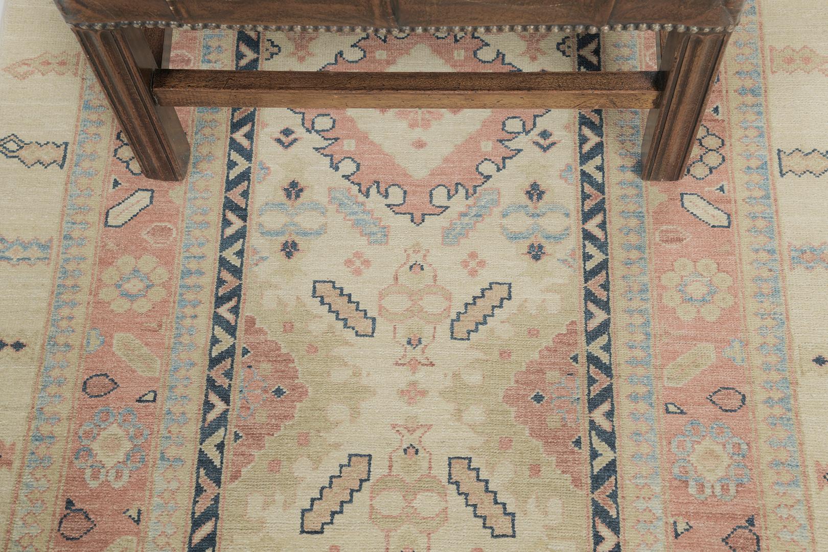 Mehraban Camino de Mesa Renacimiento Tribal Tinte Natural D5053 Colección Divina Afgano en venta