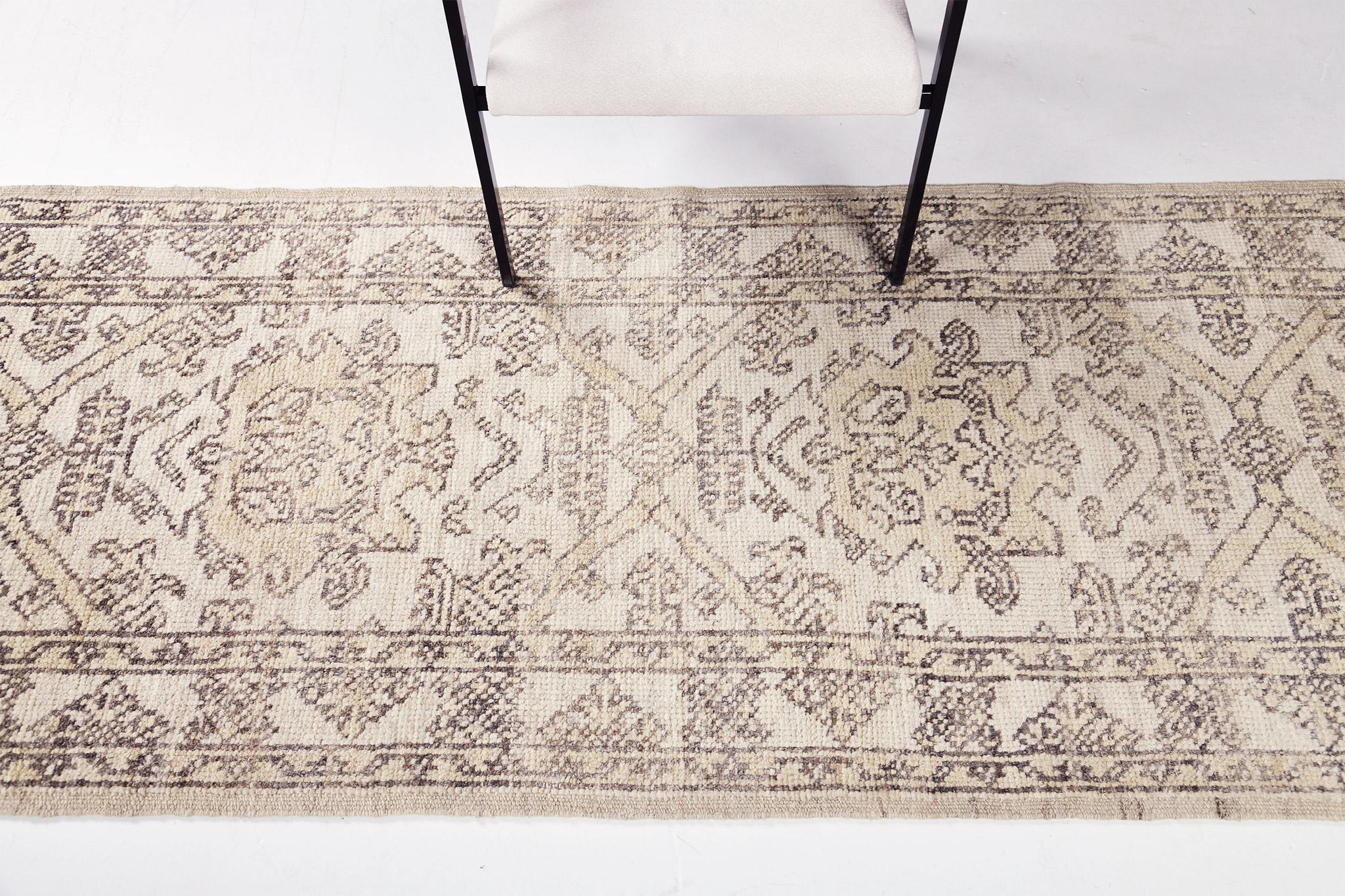 Mehraban Oushak-Läufer, Domicile-Kollektion (Handgeknüpft) im Angebot