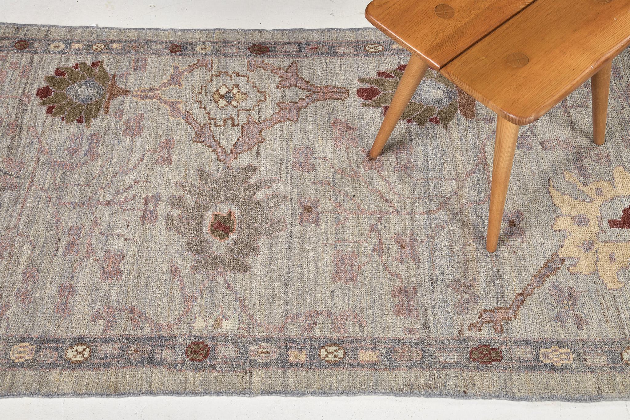 Mehraban Oushak Runner, Sultanabad Collection In New Condition For Sale In WEST HOLLYWOOD, CA