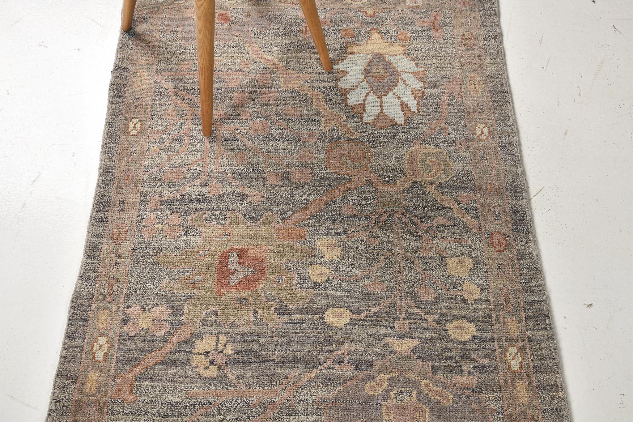 Wool Mehraban Oushak Runner, Sultanabad Collection For Sale