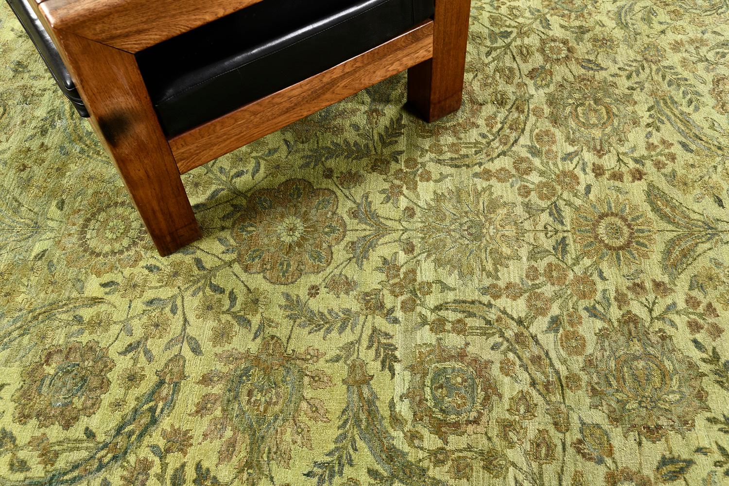 Annodato a mano Mehraban Rugs Overdyed Agra Design Rugs in vendita