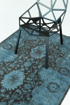 Mehraban Overdyed Distressed Mahal Design Rug
