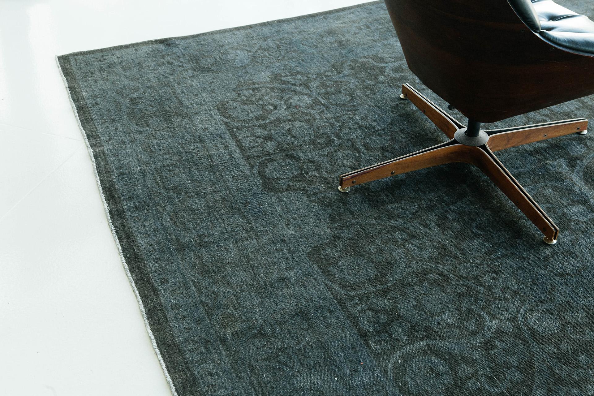 Mehraban Overdyed Distressed Rug In New Condition For Sale In WEST HOLLYWOOD, CA
