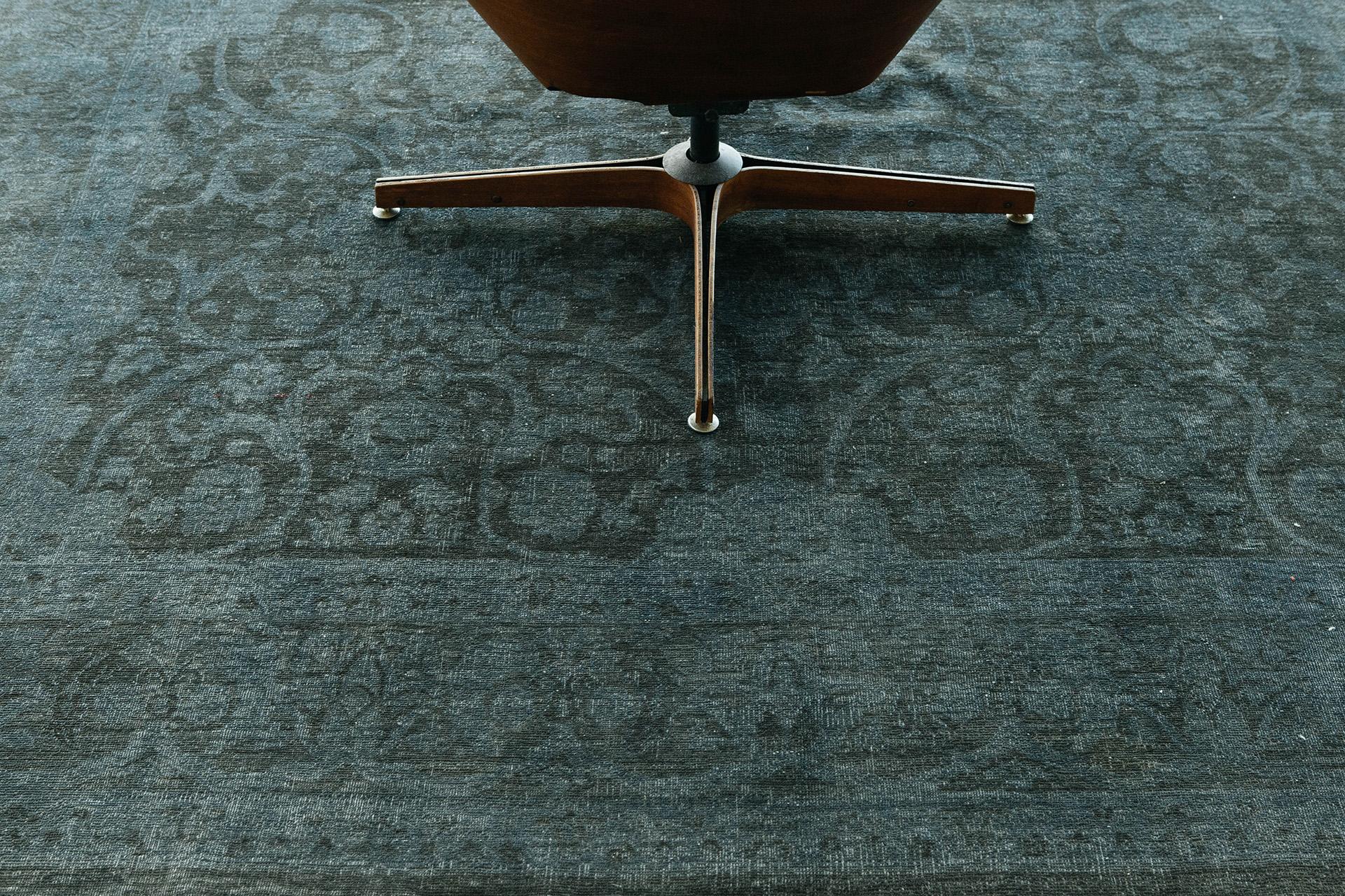 Contemporary Mehraban Overdyed Distressed Rug For Sale