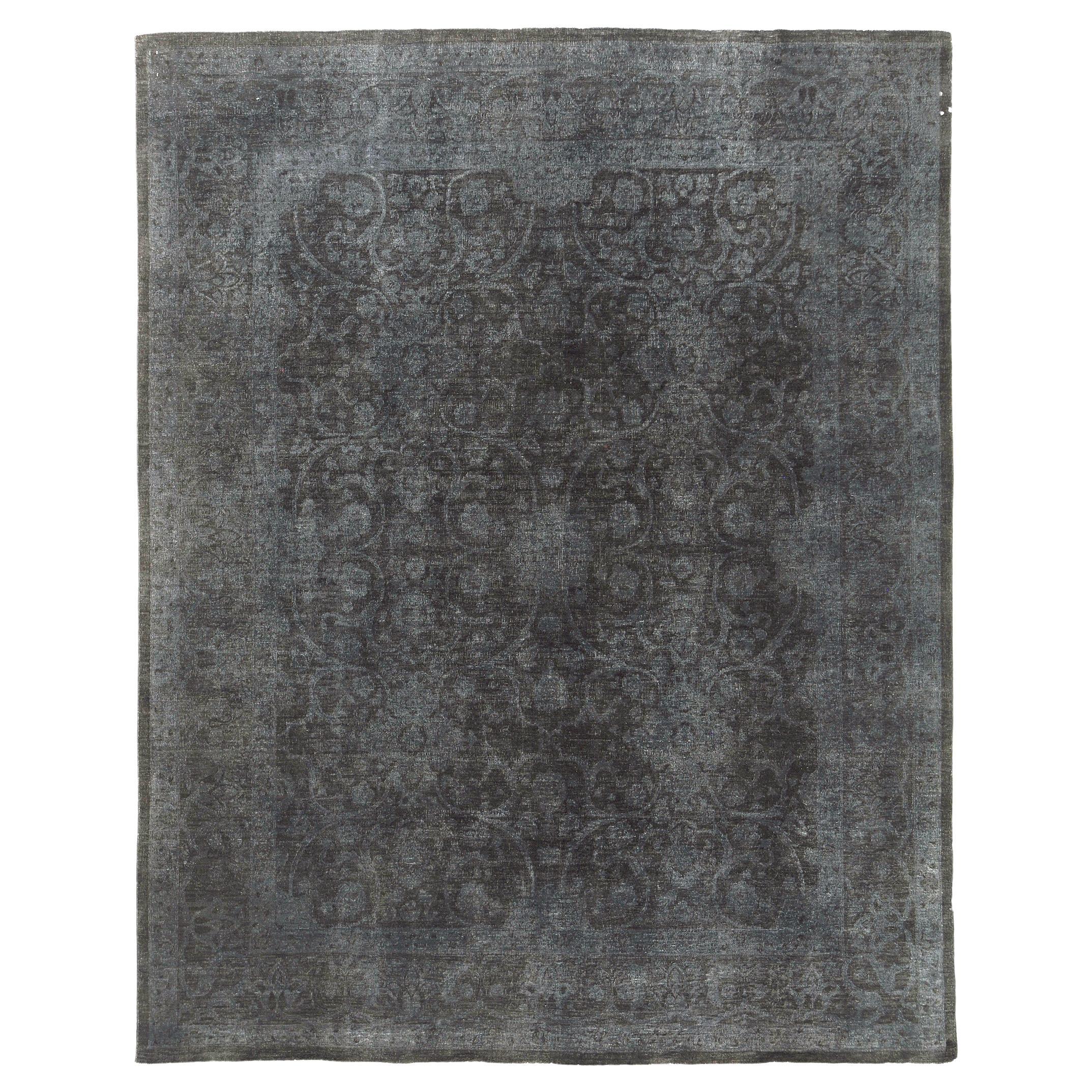 Mehraban Overdyed Distressed Rug For Sale