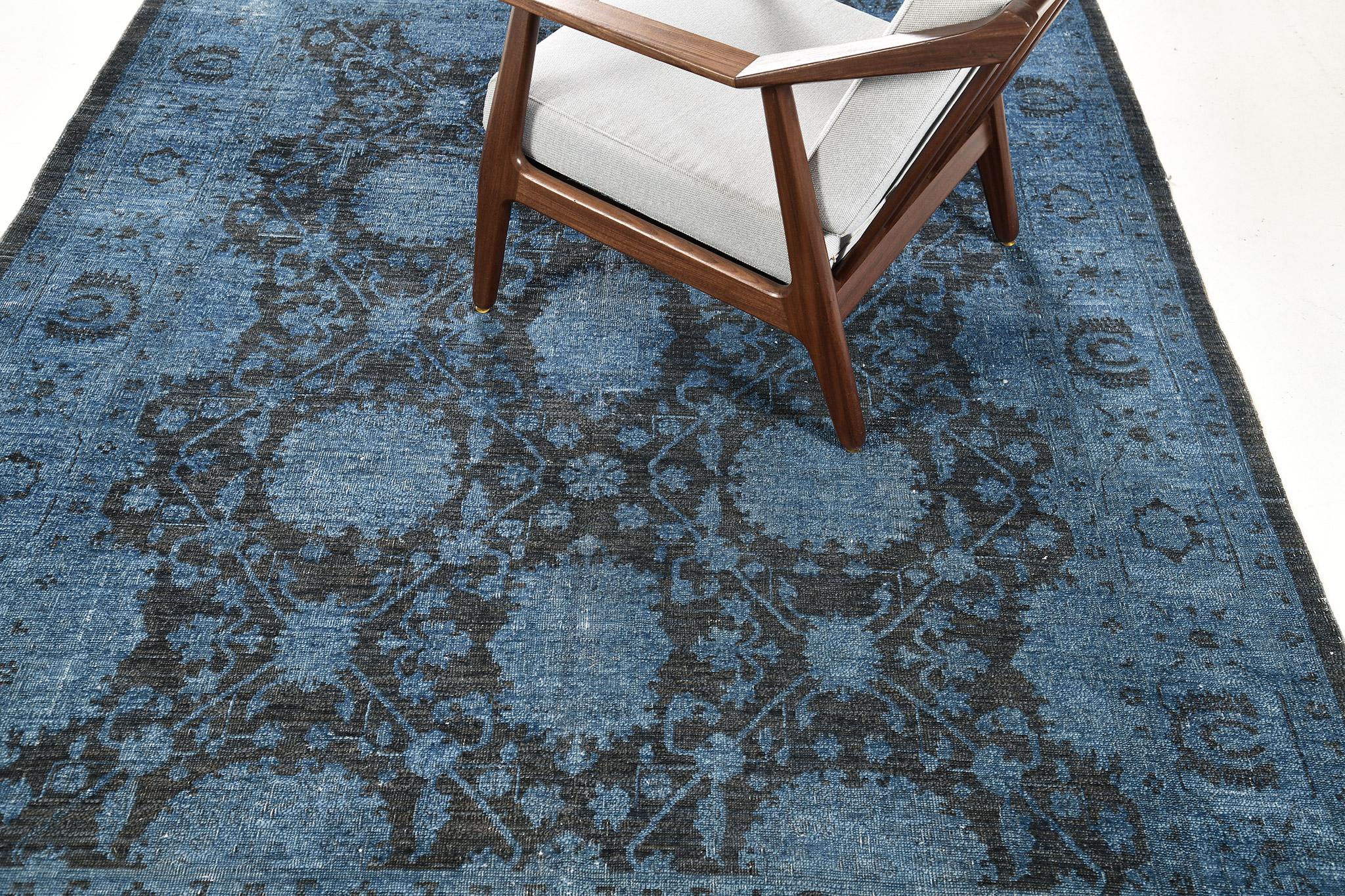 Mehraban Overdyed Rug Rapture Collection D5137 In New Condition For Sale In WEST HOLLYWOOD, CA