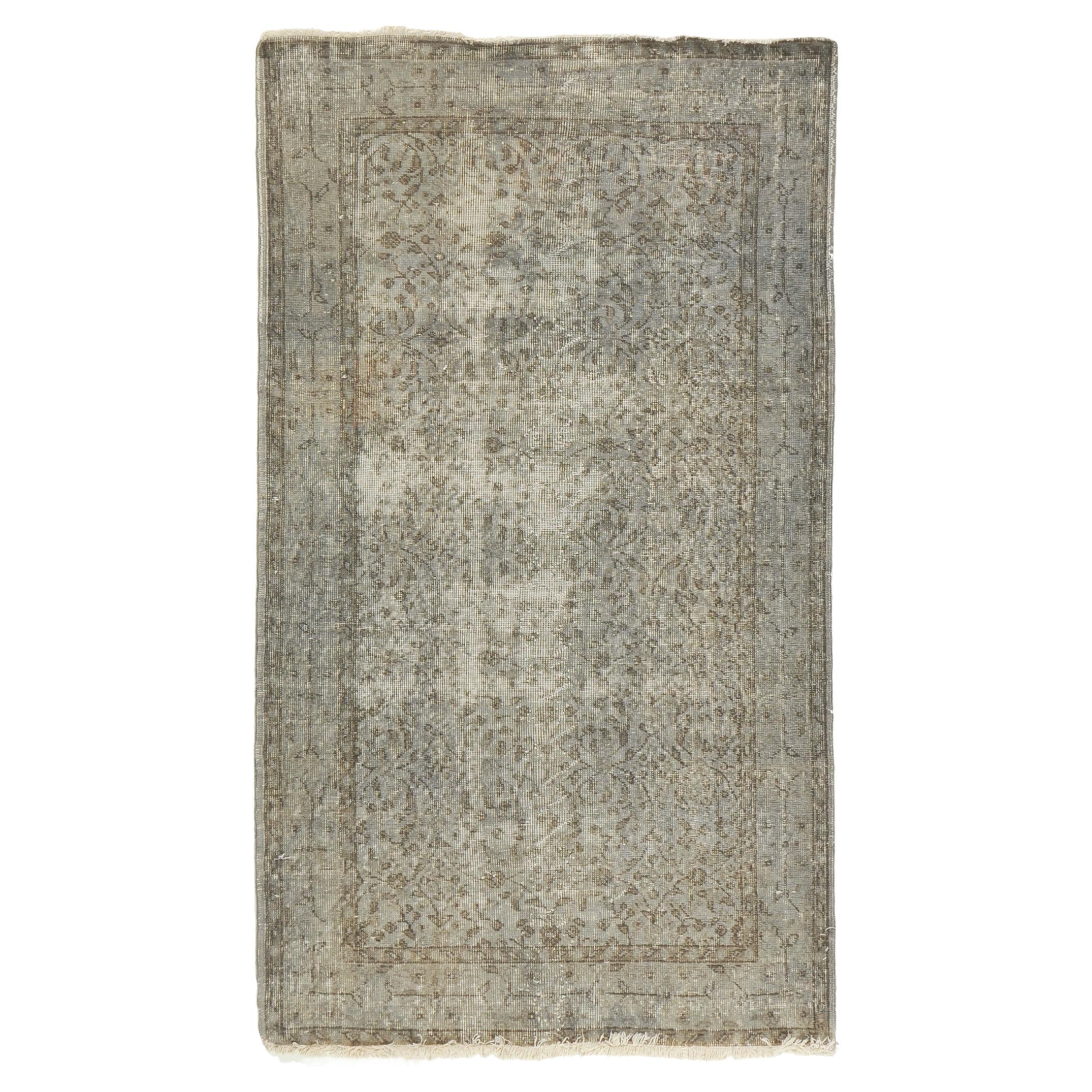 Mehraban Overdyed Vintage Turkish Anatolian Rug For Sale