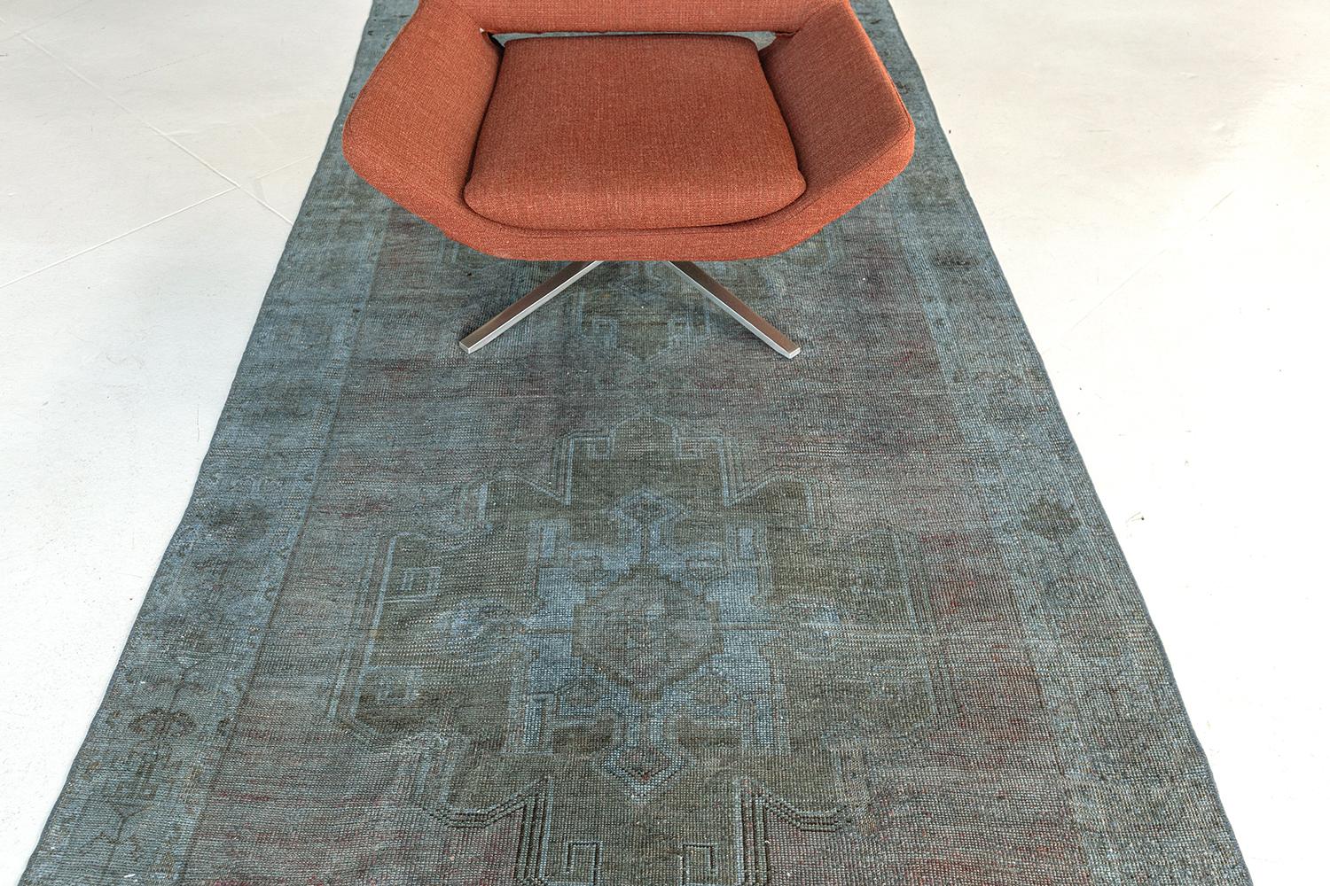Mehraban Overdyed Vintage Turkish Anatolian Runner In Good Condition For Sale In WEST HOLLYWOOD, CA