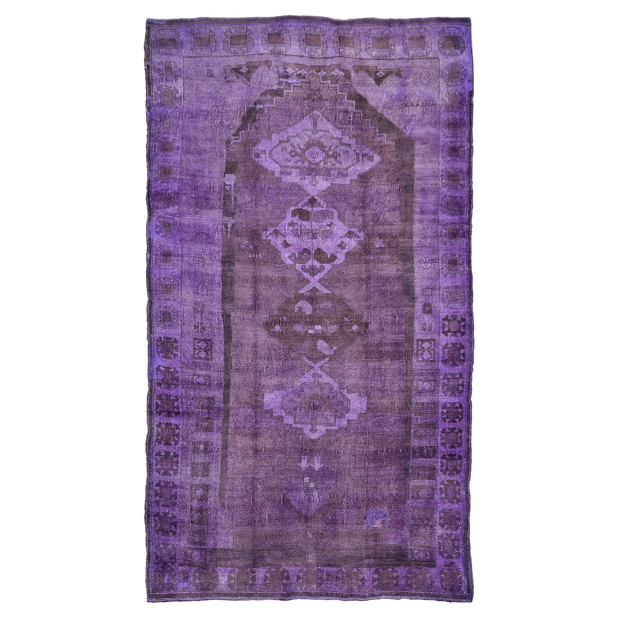 Handwoven Oriental Runner Rug, Traditional Red Wool Vintage Rug For