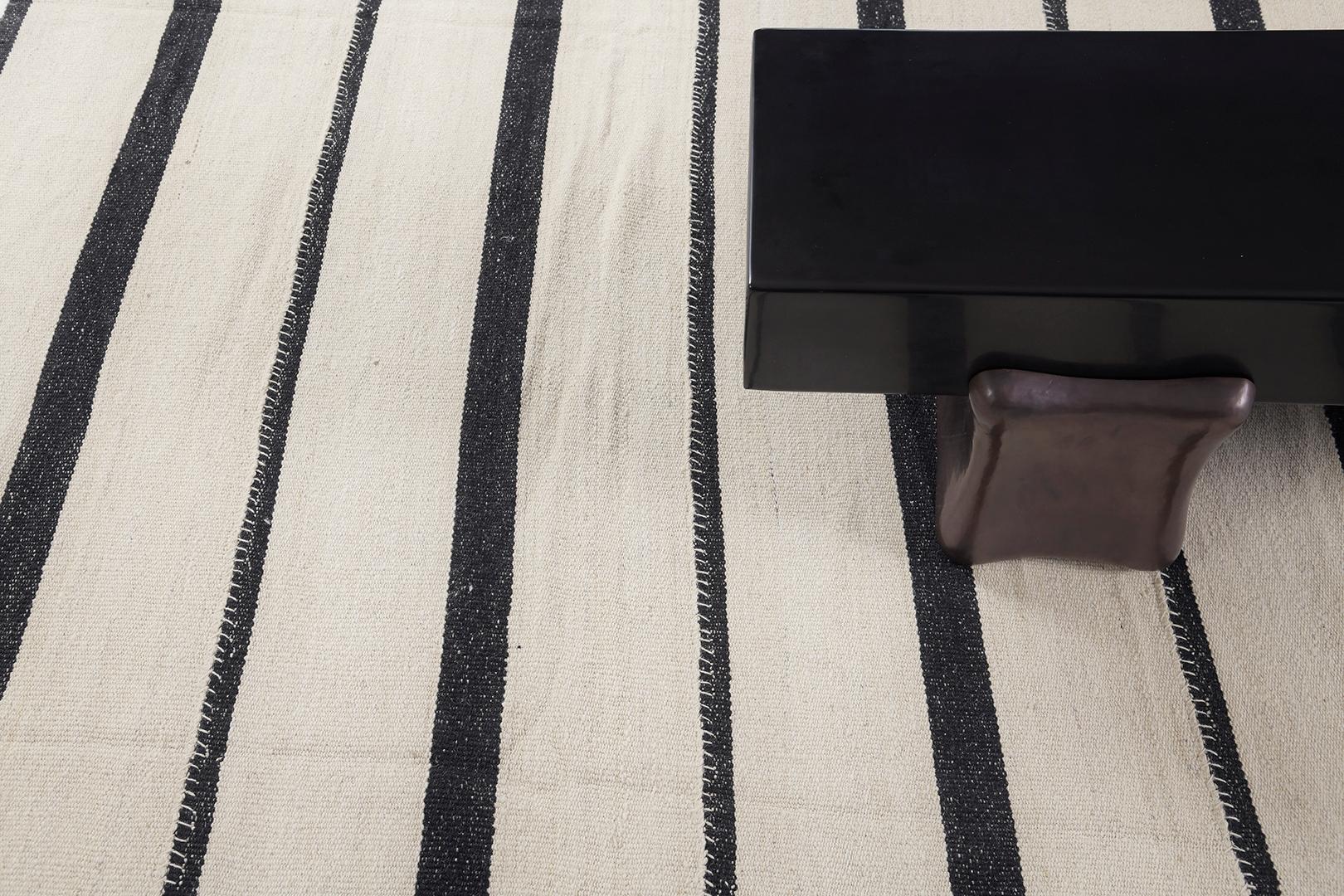 Persian Jejim Kilim is flat weave wool that has dark and light linear stripes. With its simplicity and grace, it is flexible in every interior you want to arrange with.


Rug Number 26958
Size 11' 2