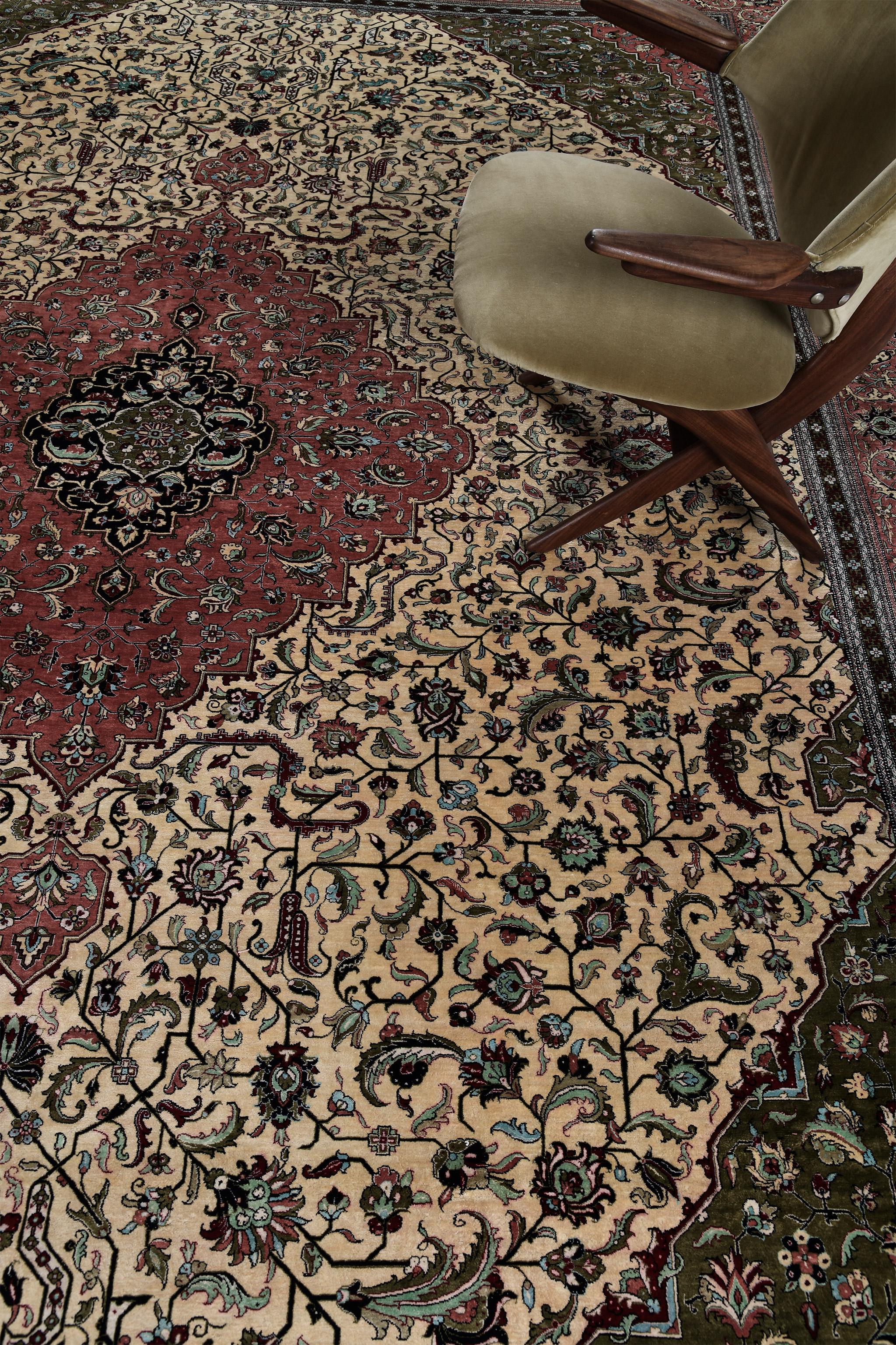 Mehraban Persisch Qum Seide 28463 im Angebot 5
