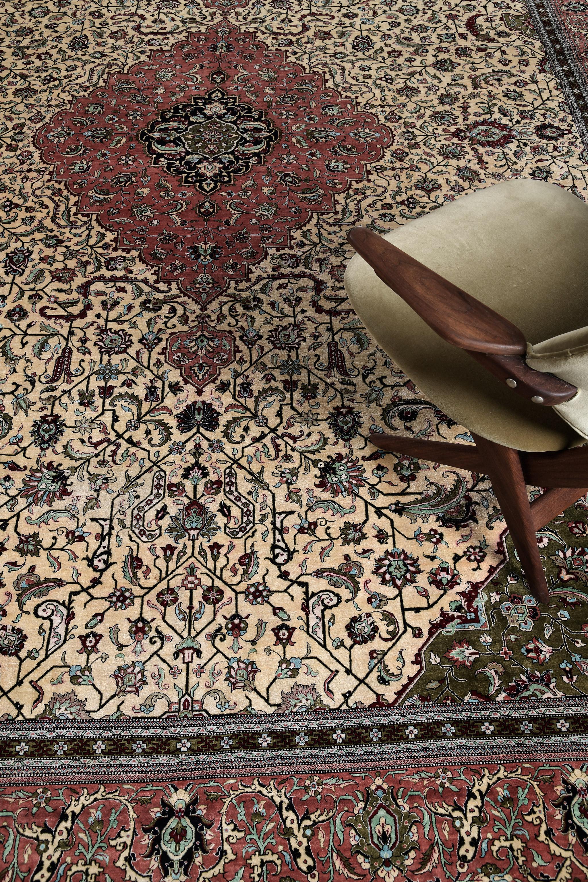 Mehraban Persisch Qum Seide 28463 im Angebot 3