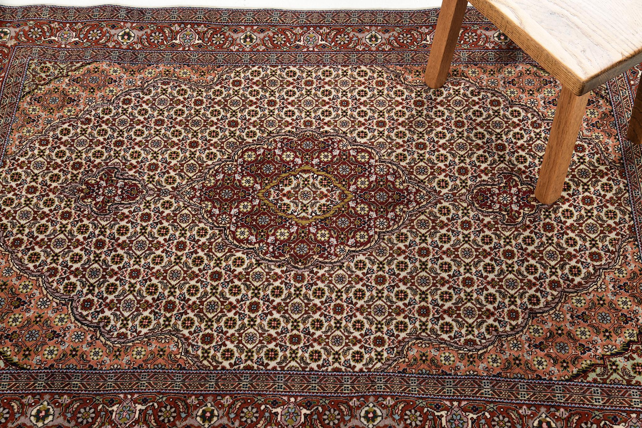 Hand-Knotted Mehraban Persian Tabriz 26420 For Sale