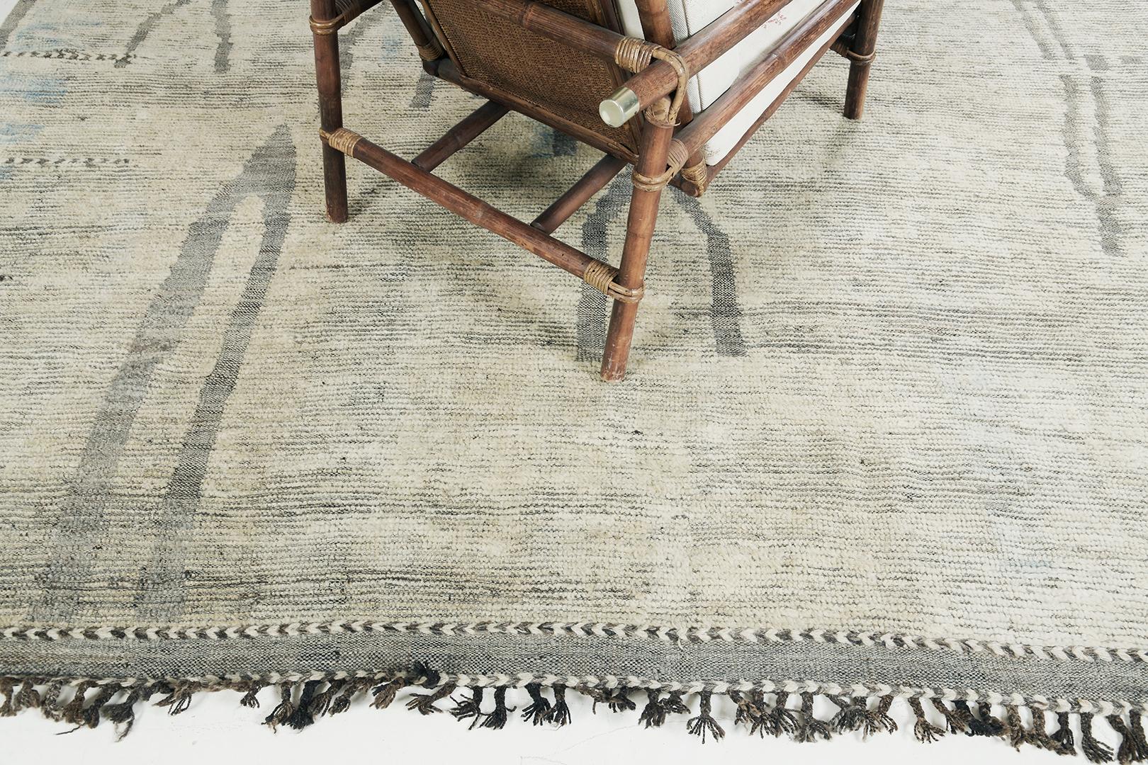 Rikasa is a luxurious wool with amorphous shapes in subtle gradations of tan, ivory and taupe. Its embossed handwoven wool features a series of free-spirited rugs that feels innately soft underfoot and is enhanced by extraordinary, valiant designs