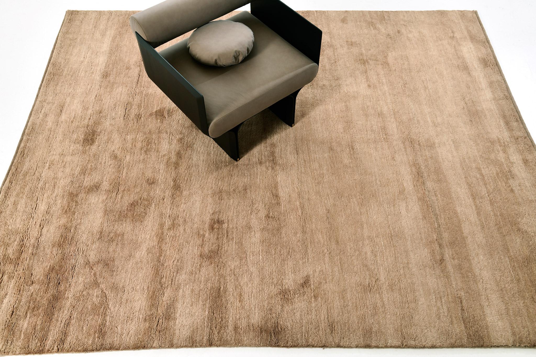 Hand-Knotted Mehraban Sand Pile, Loam Collection For Sale