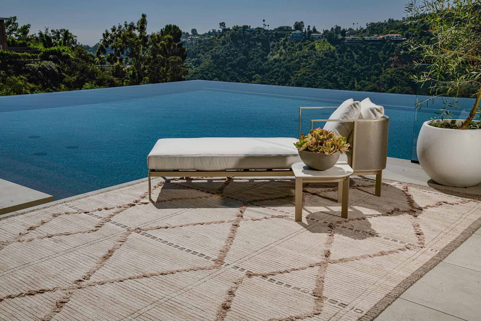 Hand-Knotted Mehraban Sangiovese, Nasim Collection Indoor Outdoor Rug For Sale