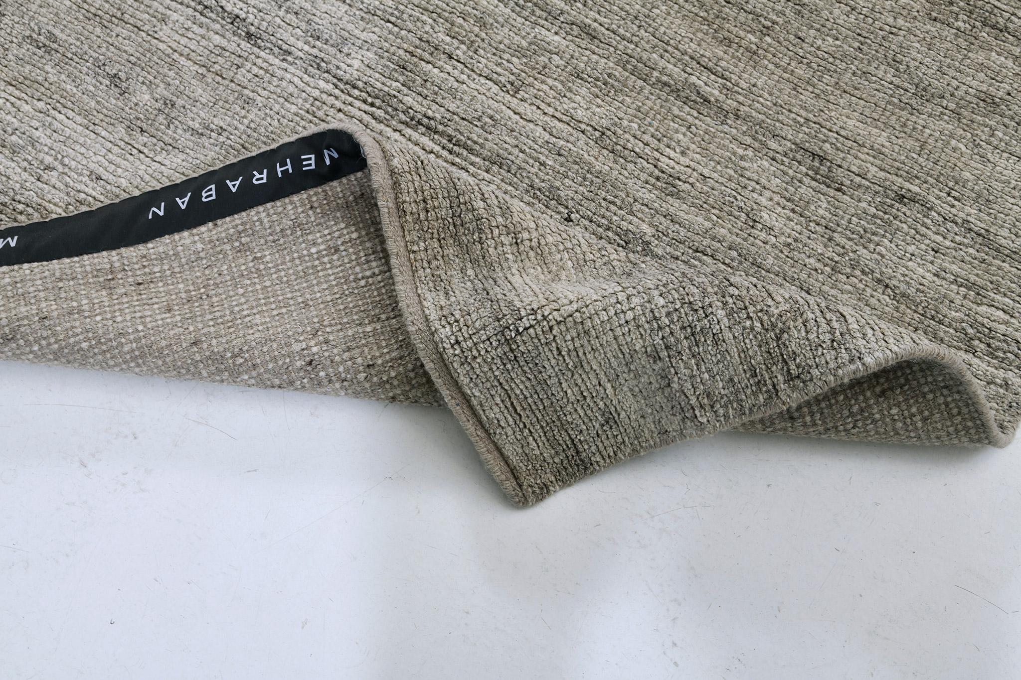 Hand-Knotted Mehraban Silt Pile, Loam Collection For Sale