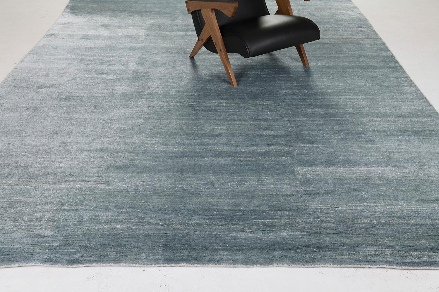 Mehraban Solid Design Bamboo Silk Rug Dara For Sale 5