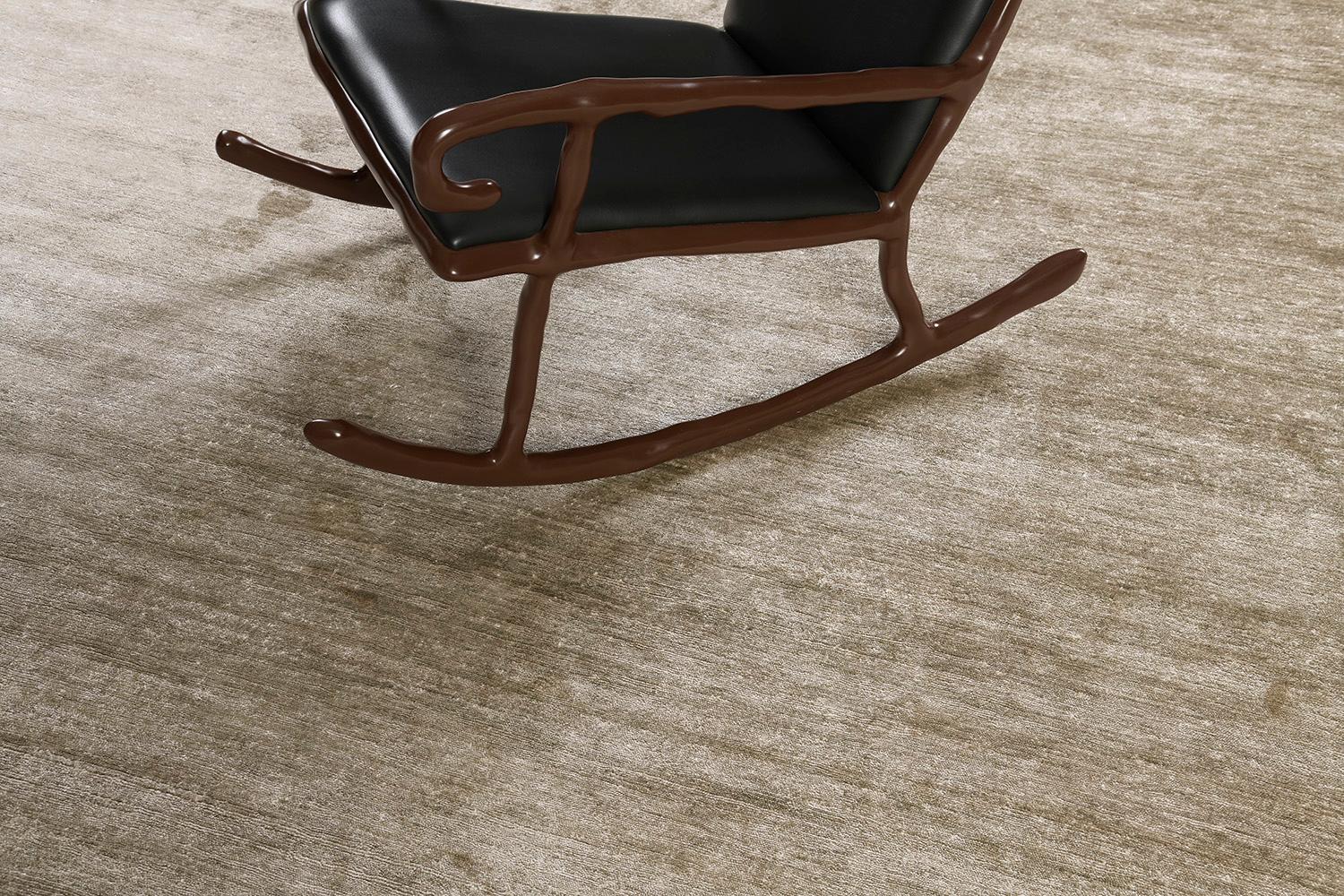 Mehraban Massivdesign Bambus Seidenteppich Dara (Handgeknüpft) im Angebot