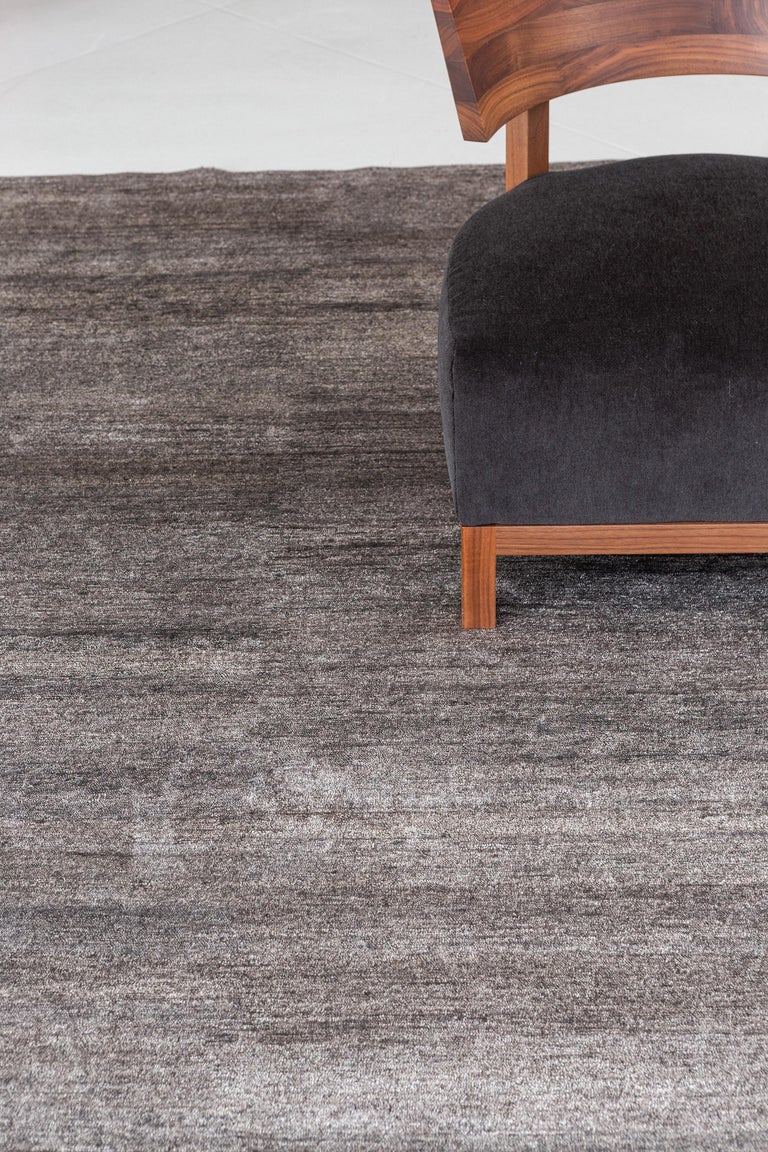 Mehraban Solid Design Bamboo Silk Rug Dara For Sale at 1stDibs