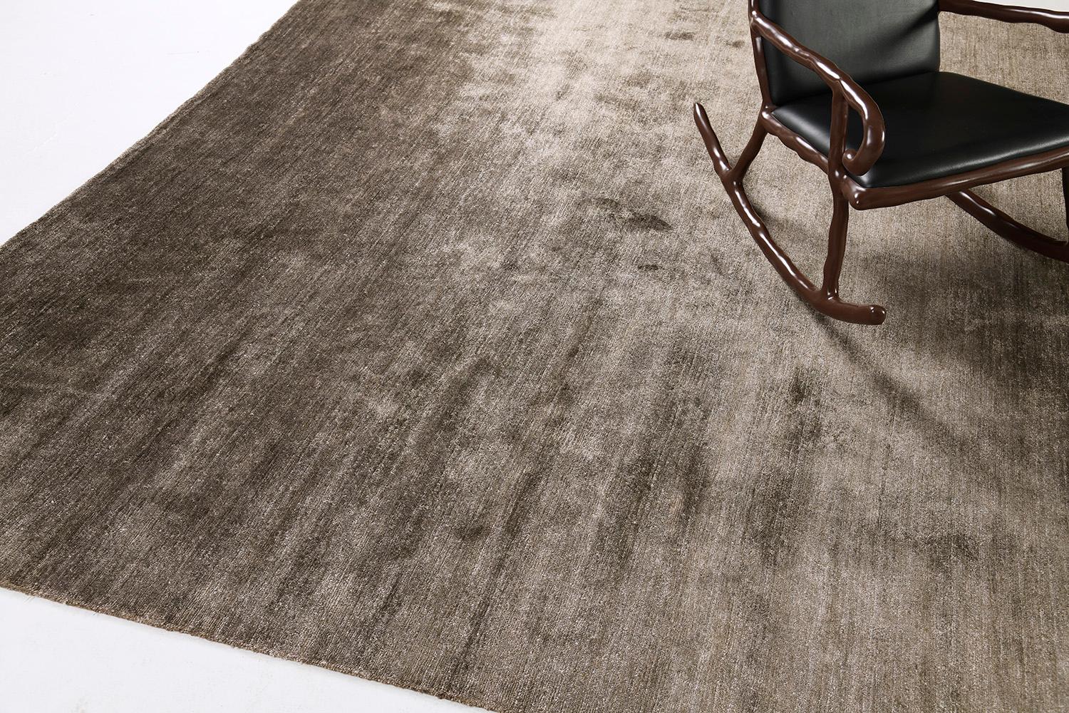 Mehraban Solid Design Bamboo Silk Rug Dara For Sale 1