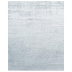 Mehraban Bambus-Seidenteppich Dara mit massivem Design