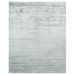 Mehraban Bambus-Seidenteppich Dara mit massivem Design