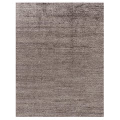 Mehraban Bambus-Seidenteppich Dara mit massivem Design