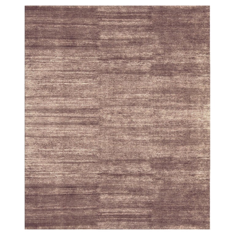Mehraban Solid Design Bamboo Silk Rug Dara For Sale at 1stDibs