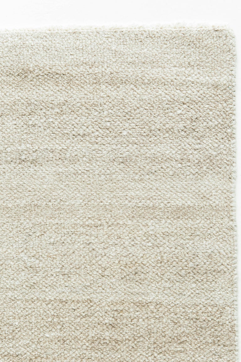 Mehraban Solid Natural Silk Rug For Sale at 1stDibs