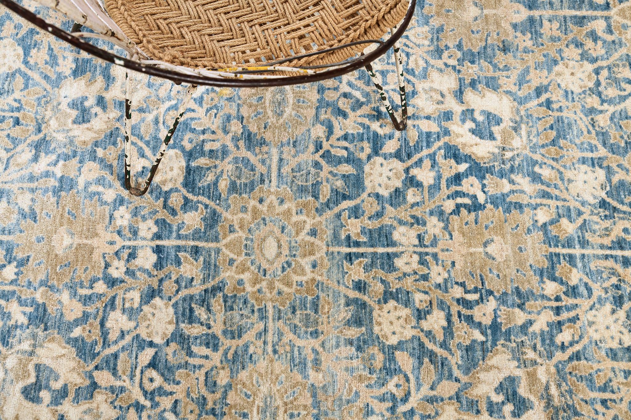 Hand-Knotted Mehraban Tabriz Revival Rug For Sale