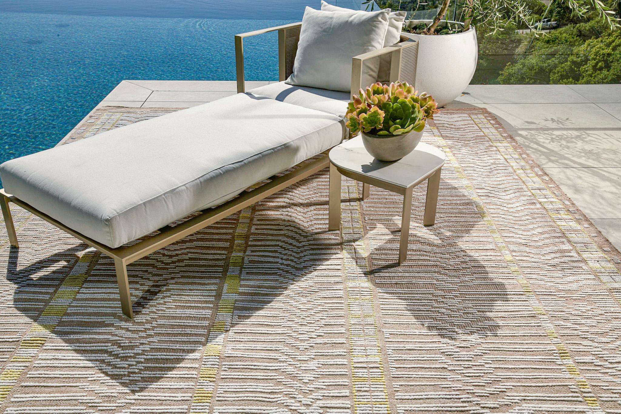 Hand-Knotted Mehraban Tala, Nasim Collection Indoor Outdoor Rug For Sale