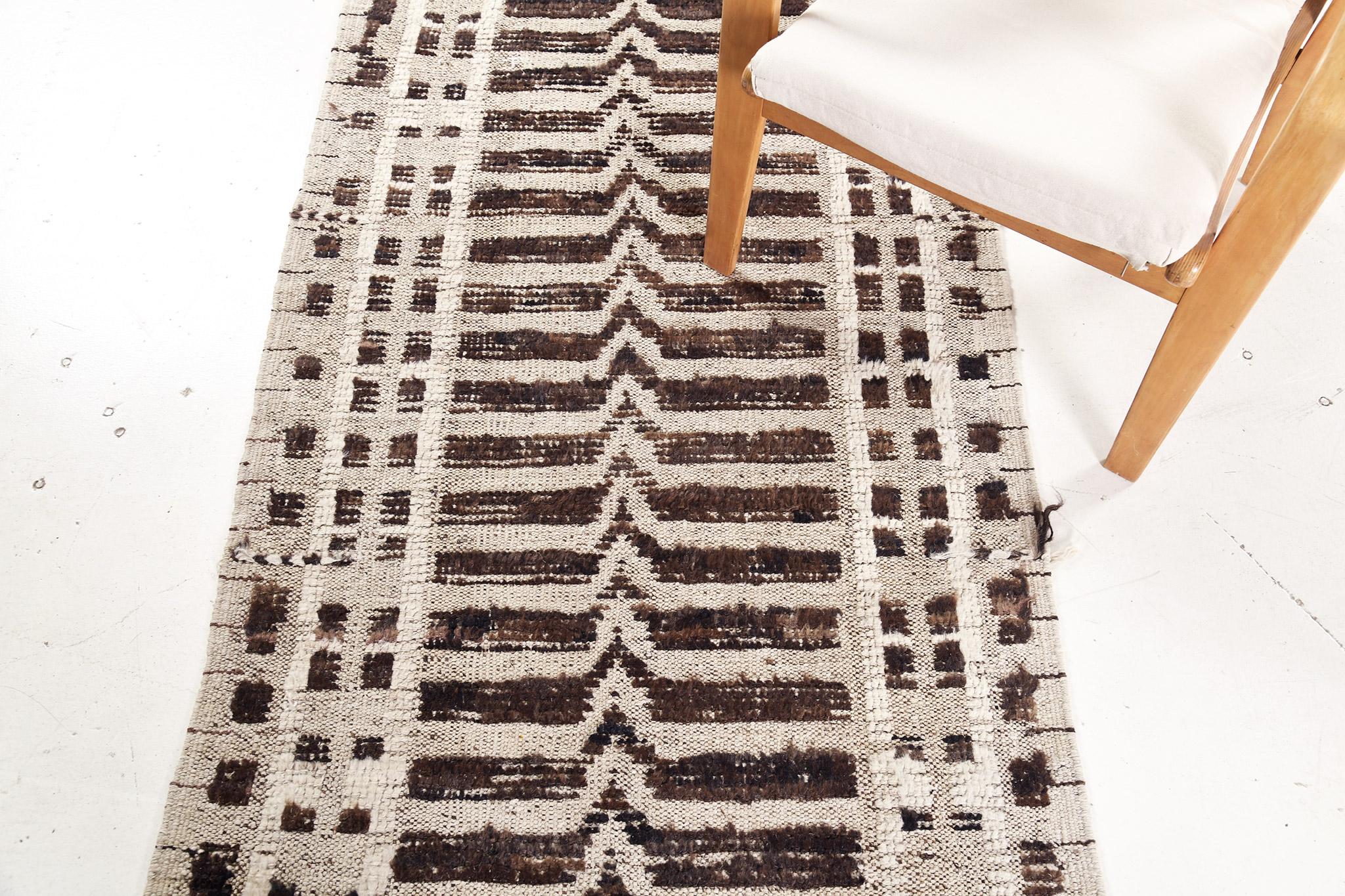 Contemporary Mehraban Tala Runner, Atlas Collection, Seasons For Sale