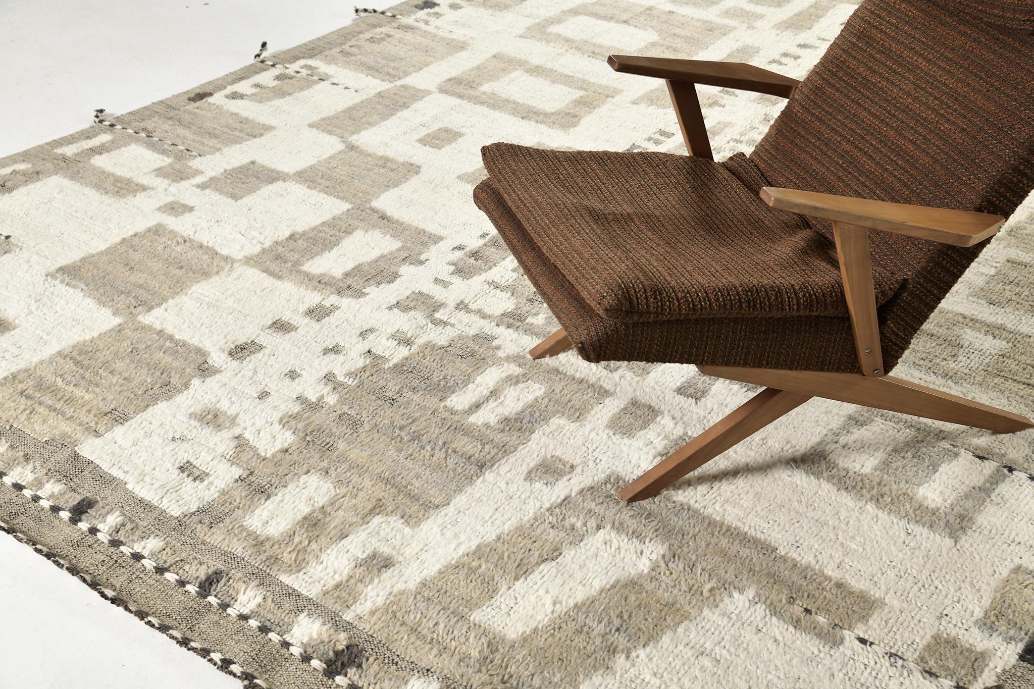 Tament is made of elegant wool and is made of noteworthy design elements. Its weaving of natural earth tones and unique design elements are what makes the Atlas Collection so unique and sought after. Mehraban's Atlas collection is noted for its