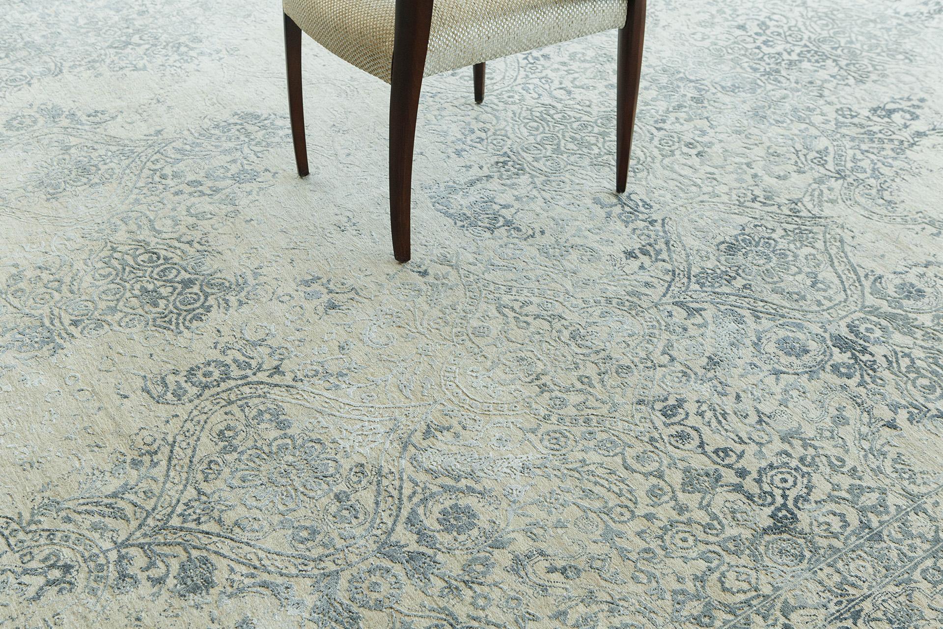 Mehraban Transitional Design Rug Allure Delenda In New Condition For Sale In WEST HOLLYWOOD, CA