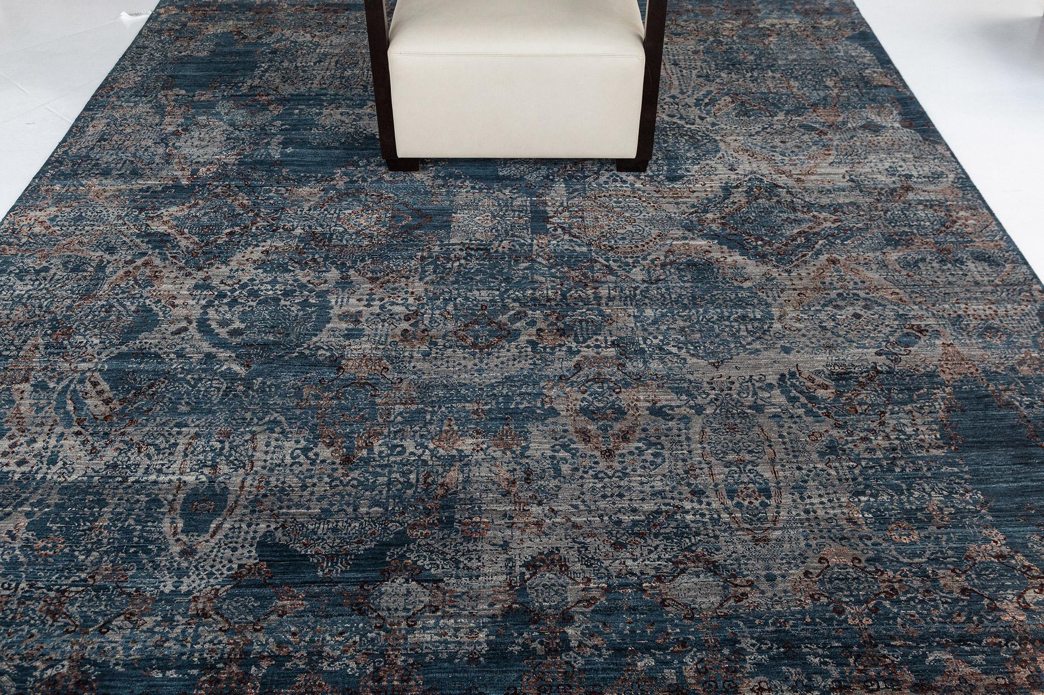 Mehraban Transitional Design Rug Allure Fiore In New Condition For Sale In WEST HOLLYWOOD, CA