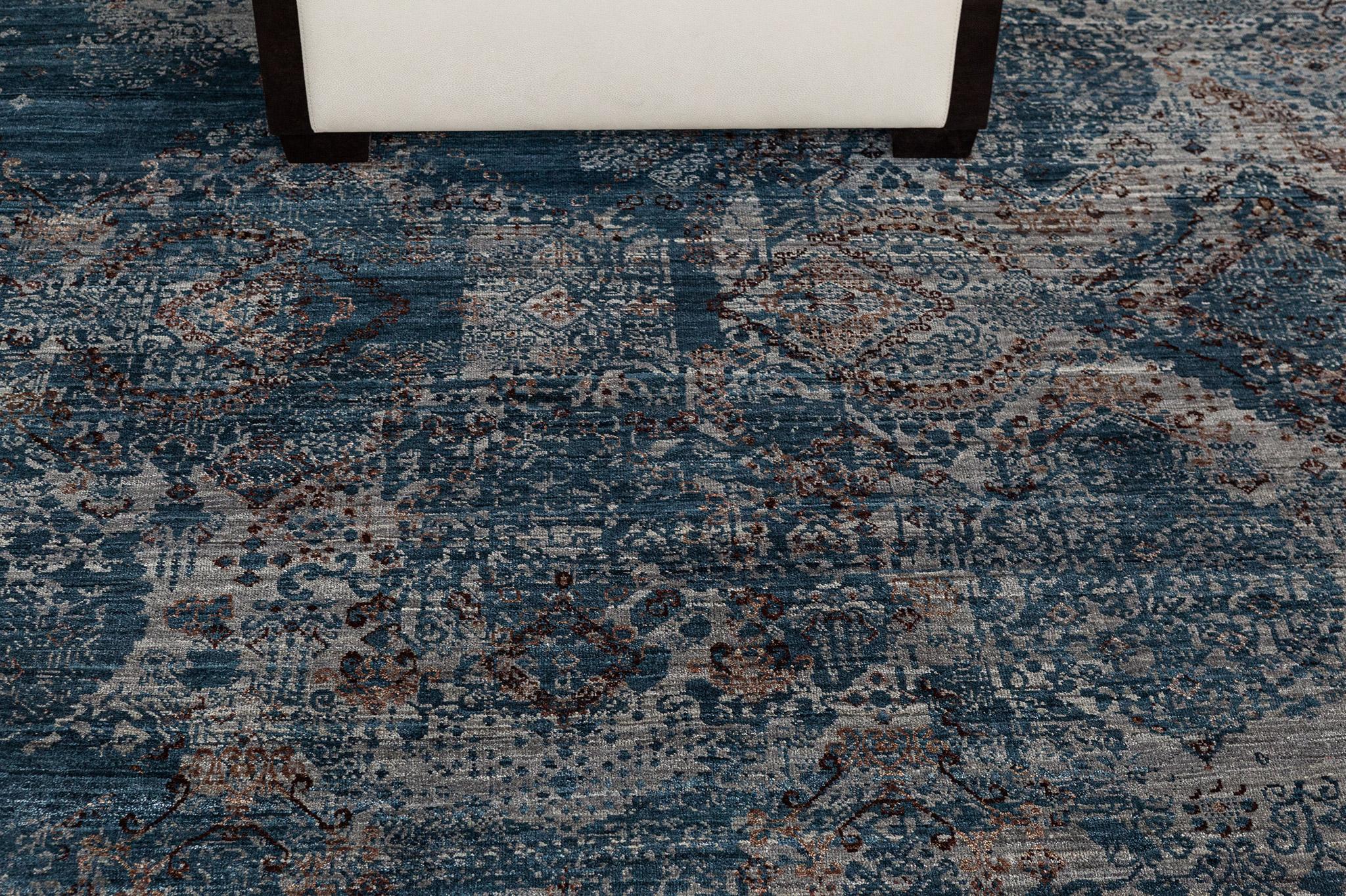 Contemporary Mehraban Transitional Design Rug Allure Fiore For Sale