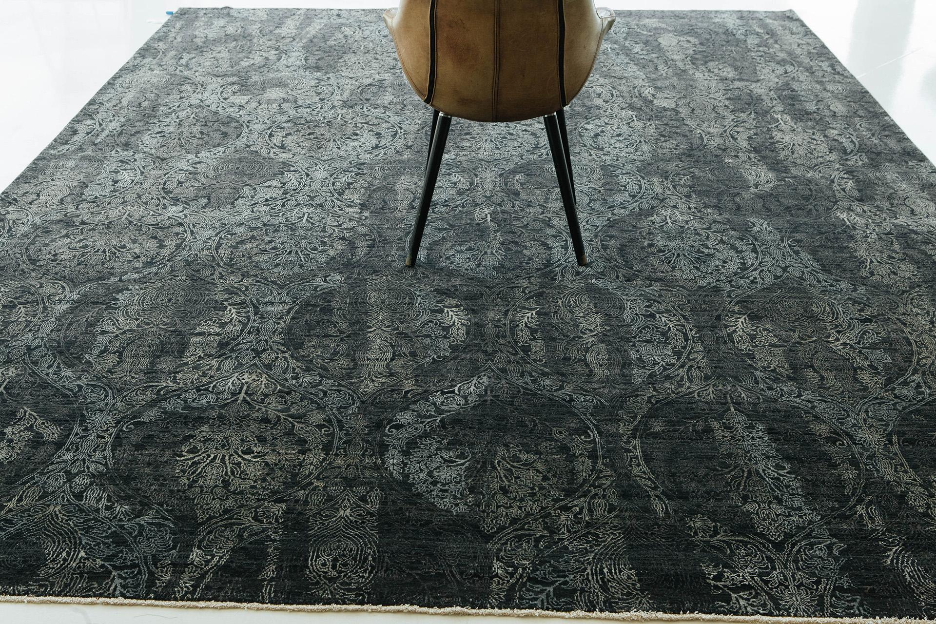 Contemporary Mehraban Transitional Design Rug Allure Fortage For Sale