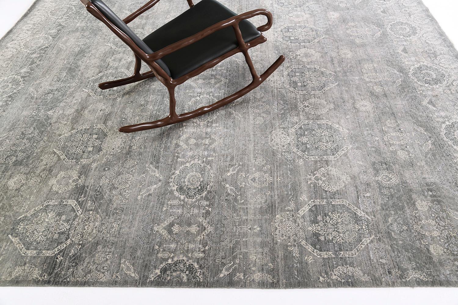 Annodato a mano Mehraban Rugs Design Transitorio Allure Franco in vendita