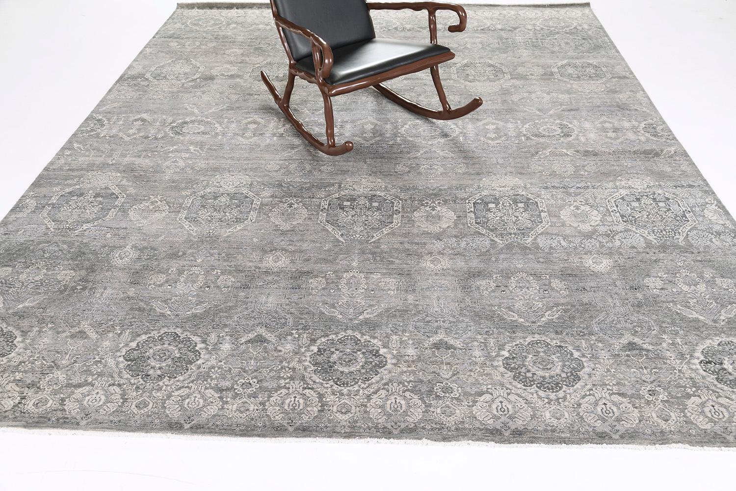 Contemporary Mehraban Transitional Design Rug Allure Franco For Sale