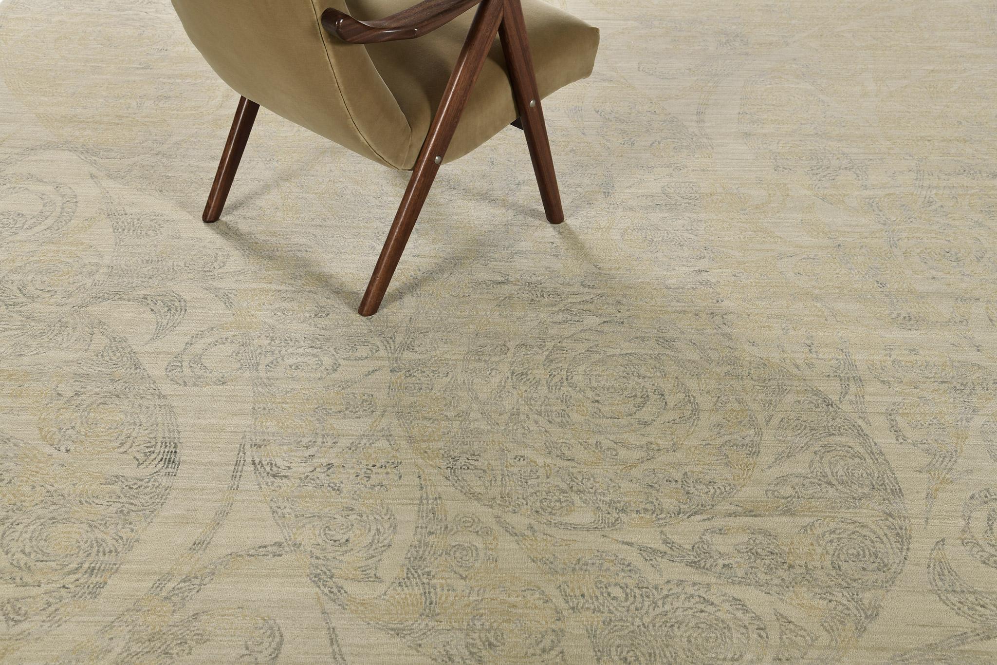 Mehraban Transitional Design Teppich Allure Serenity (Wolle) im Angebot